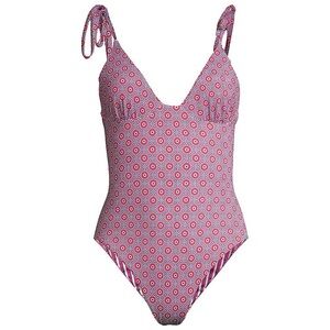 NWT Solid and Striped Reversible One Piece